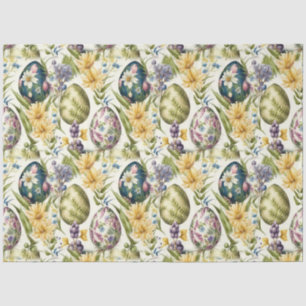 Easter eggs vintage nostalgic pattern No 15 Tissue Paper