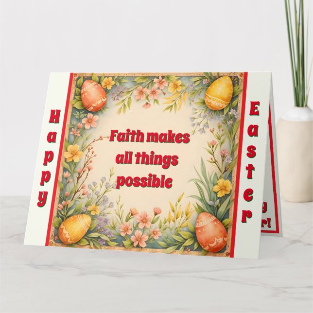 Easter Eggs Vintage Trendy Collection Card (Front)