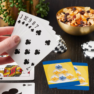 Easter Eggs With Bows Yellow Playing Cards