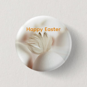 Easter Eggs with Feather Graphic 3 Cm Round Badge