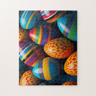 Easter eggs with patterns in vibrant colours jigsaw puzzle
