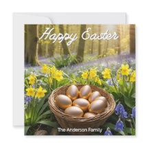Easter Eggs Woodland Nature Picture Personalised