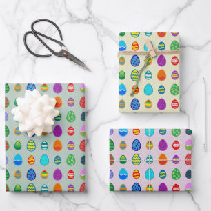 Easter Eggs Wrapping Paper Sheet