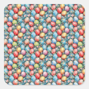 Easter Eggstravagant Delights  Square Sticker