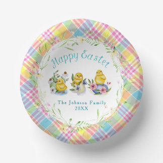 Easter Elegance: Spring Chicks Watercolor  Paper Plate