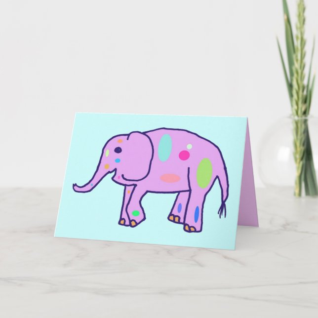 Easter Elephant card (Front)