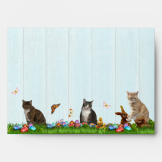 Easter Enveople - With Cats, Bunnies, and Eggs Envelope