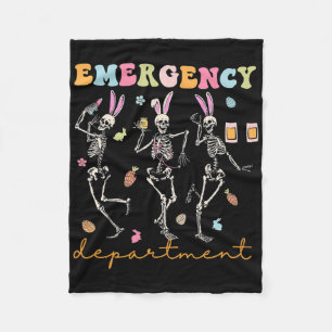 Easter Er Nurse Emergency Department Room Dancing  Fleece Blanket