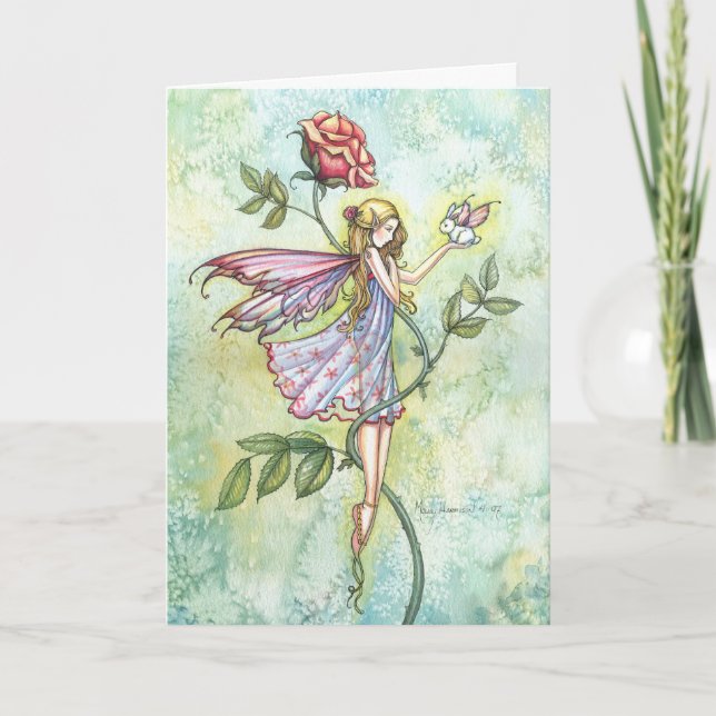 Easter Fairy and Bunny Card by Molly Harrison (Front)