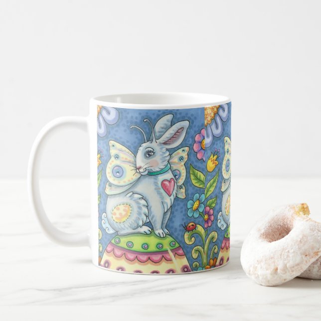 EASTER FAIRY RABBIT, CLASSIC BUNNY MUG Repeat (With Donut)