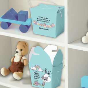 Easter Favour Box Retro Flower Power Bunny 