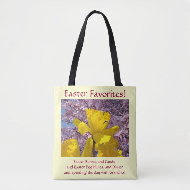 Easter Favourites tote bag Daffodil Flowers Happy (Front)