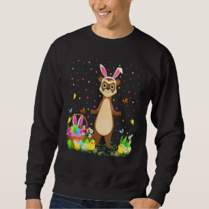 Easter Ferret Bunny Egg Hunting Ferret Easter Sund Sweatshirt