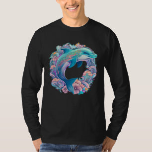 Easter festive Illustration with charming Dolphin  T-Shirt