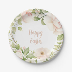 Easter Floral paper plates