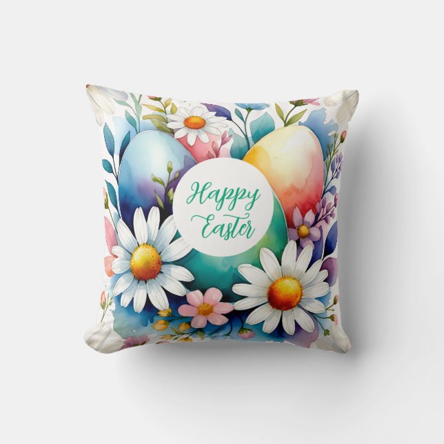 Easter floral pattern cushion (Front)