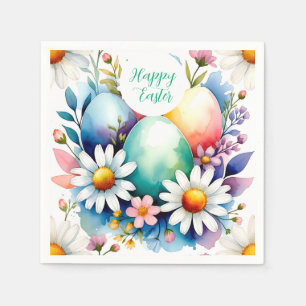 Easter floral pattern napkin