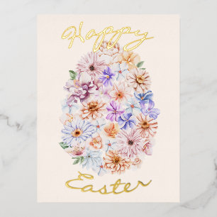 Easter Florals Foil Postcard