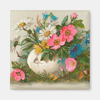 Easter Flowers Fine Vintage Floral Art Magnet