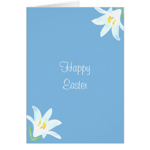 Easter Flowers on Light Blue