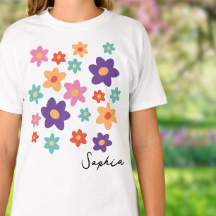 Easter Flowery T-shirt Cute Spring Design for Girl