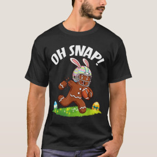 Easter Football Gingerbread Man Oh Snap Broken Arm T-Shirt