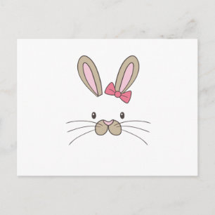 Easter for kids Bunny Face Bunny Kids Girls Holiday Postcard