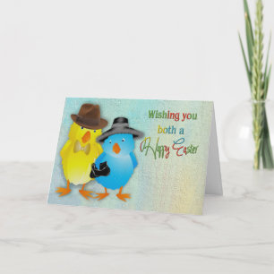 Easter - For the Both of You - Chicks Dressed Up Holiday Card