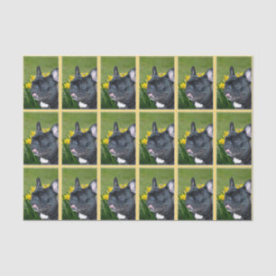 Easter French bulldog tissue paper