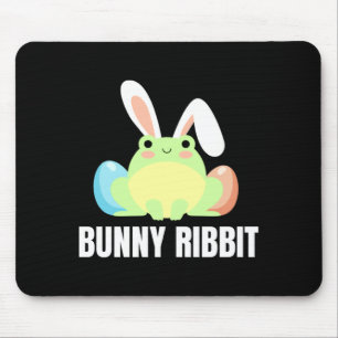 Easter Frog Bunny Ribbit Amphibian Design Mouse Pad