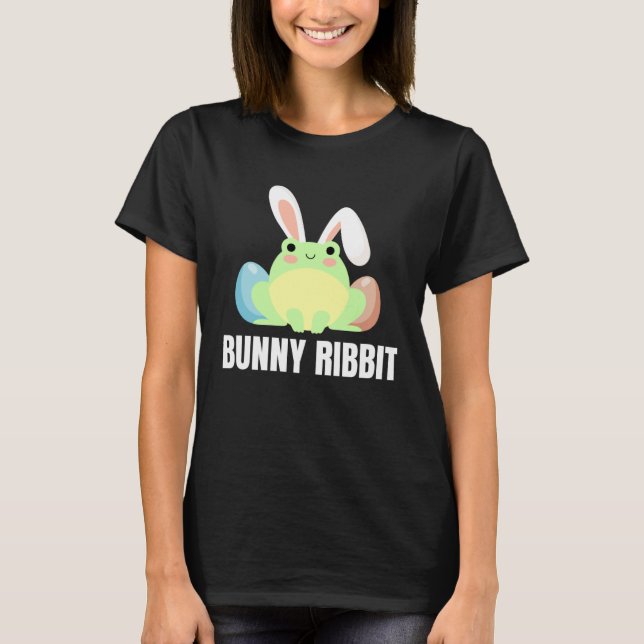 Easter Frog  Bunny Ribbit For Amphibian T-Shirt (Front)