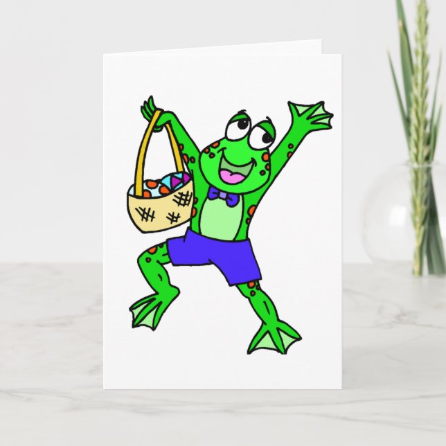 Easter Frog Holiday Card (Front)