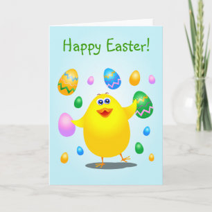 Easter funny chick, card