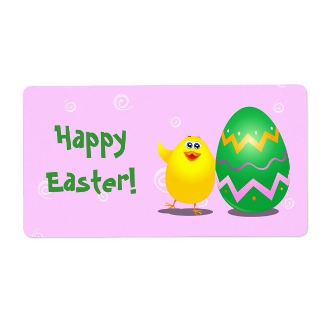 Easter funny chick, label (Front)