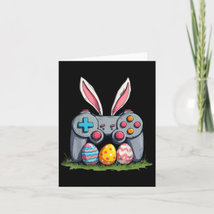 Easter Gamer Bunny Boys Kids Men Teens Video Game Card