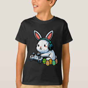 Easter gamer bunny rabbit video game men boys kids T-Shirt