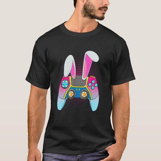 Easter Gamer Game Controller Easter Bunny Rabbit E T-Shirt (Front)