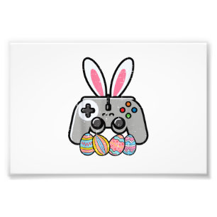 Easter Gaming Controller Bunny Ears Boys Kids Yout Photo Print