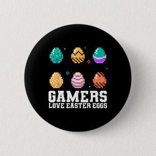 Easter Gaming Gamers Love Easter Eggs Video Gamer  6 Cm Round Badge