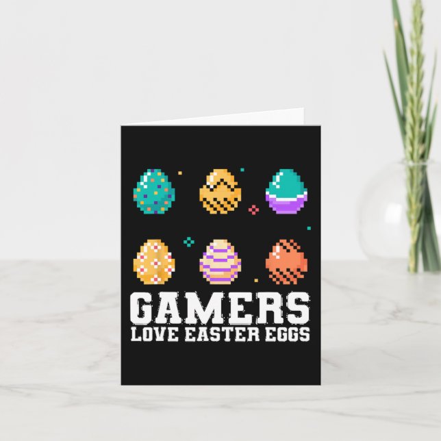 Easter Gaming Gamers Love Easter Eggs Video Gamer  Card (Front)