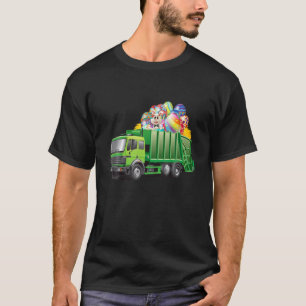 Easter Garbage Truck Eggs Funny Easter Day For Boy T-Shirt