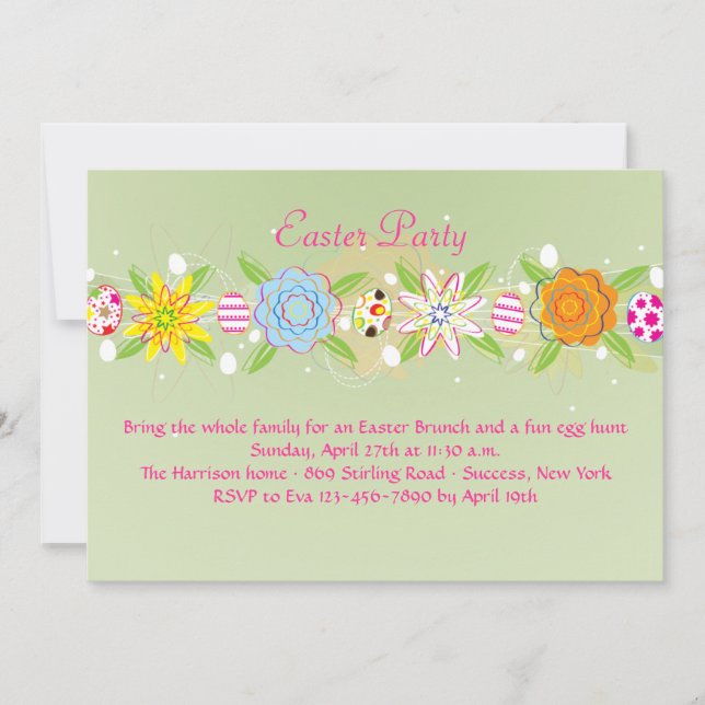 Easter Garland Invitation (Front)