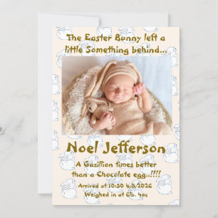 Easter Gender Neutral New Arrival Announcement