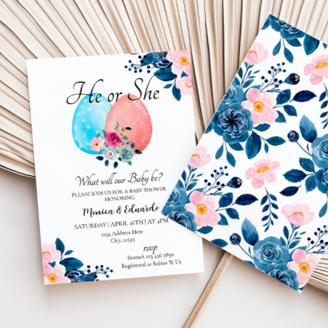 Easter Gender Reveal Baby Shower Invitation (Creator Uploaded)