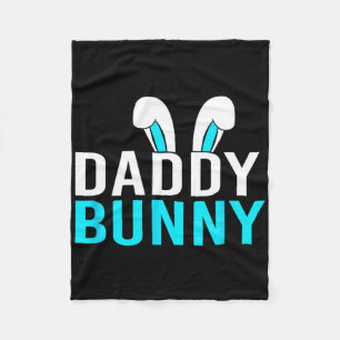 Easter Gender Reveal Daddy Bunny For Dad Fleece Blanket