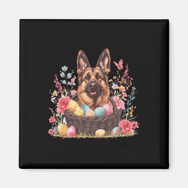 Easter German Shepherd Shirts Funny Easter Lover  Magnet (Front)