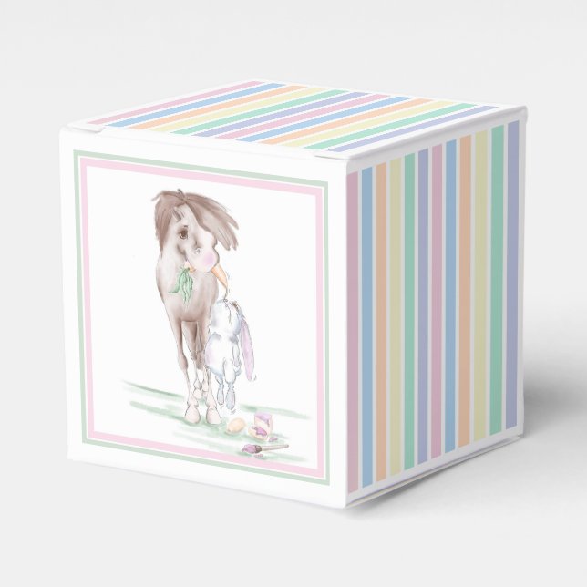 Easter gift pack Horse and Easter Bunny Favour Box (Front Side)