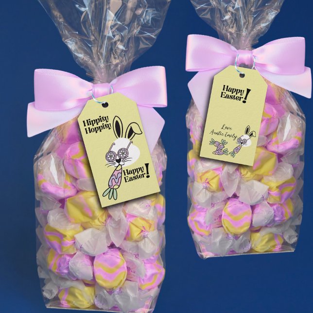 Easter Gift Tag Retro Flower Power Bunny  (Creator Uploaded)