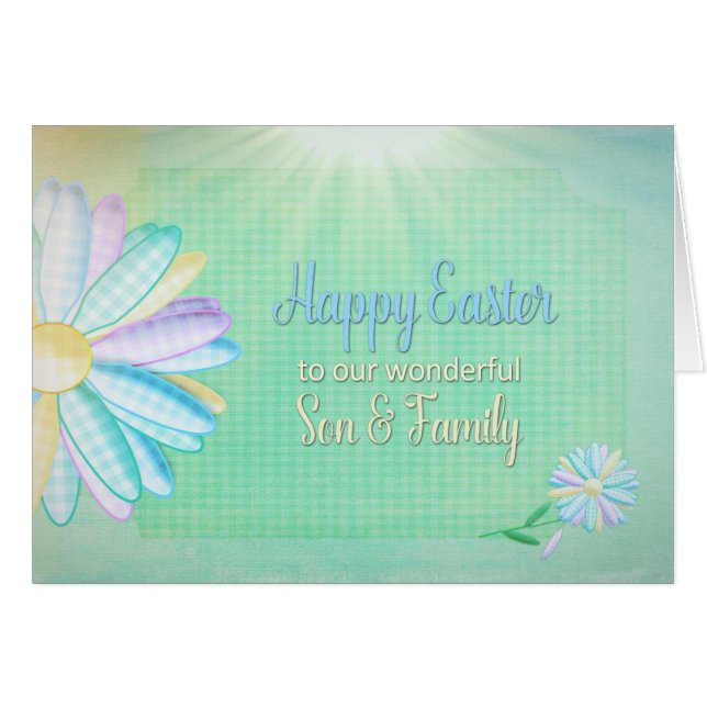 Easter - Gingham Daisy - Son & Family (Front Horizontal)