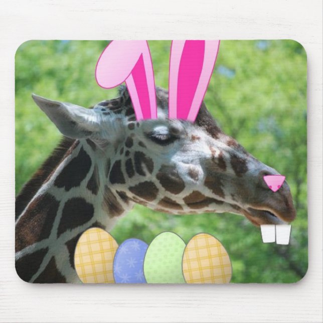 Easter Giraffe Mouse Pad (Front)